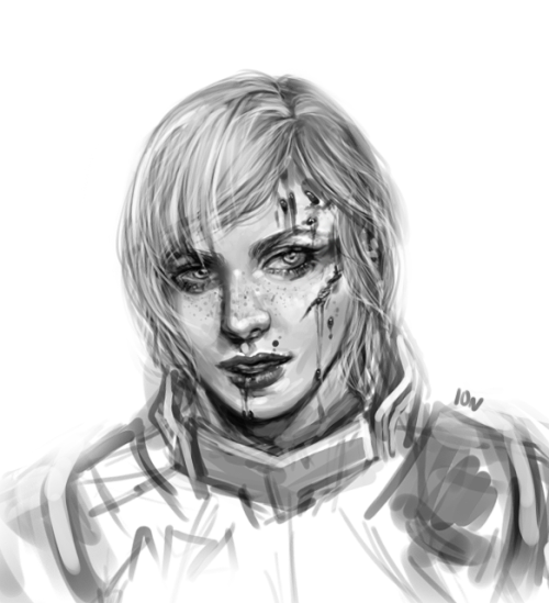 Porn Pics liliumion:  Old Femshep sketch I found and