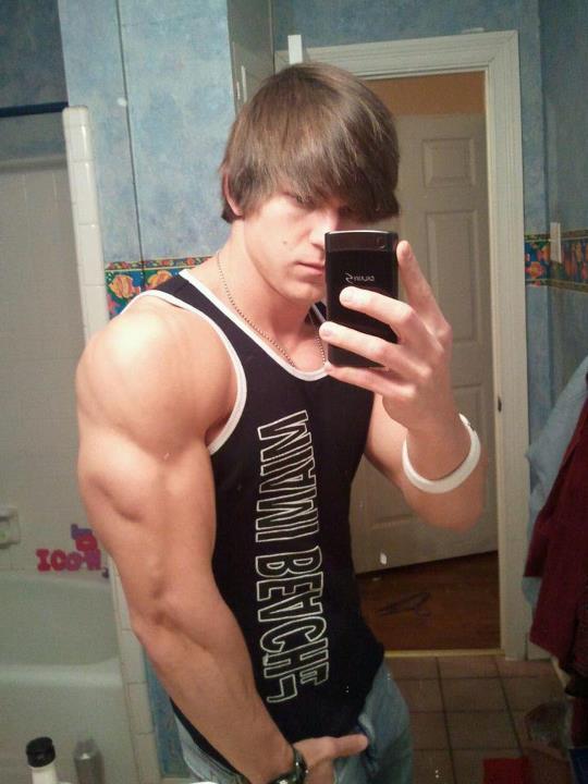 Showing Off His Arms