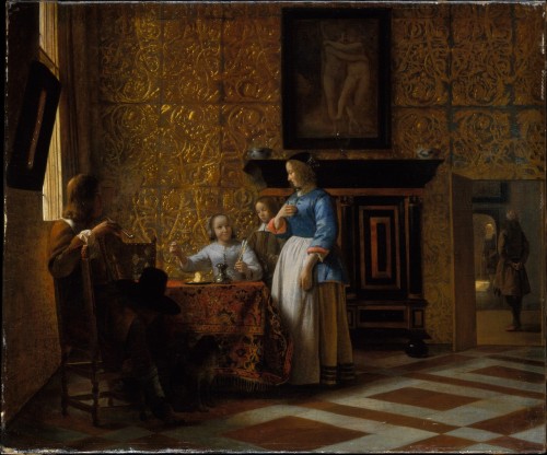 Leisure Time in an Elegant Setting, by Pieter de Hooch, Metropolitan Museum of Art, New York City.