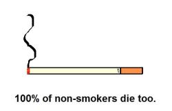 burtonbutton:  ah yes, but usually without the incredibly high chance of getting  face cancer, lung cancer, dry skin, no appetite, permanently chapped lips, rotten teeth, oral cancer, dry eyes, deep furrows around the mouth, and a raspy voice from damaged