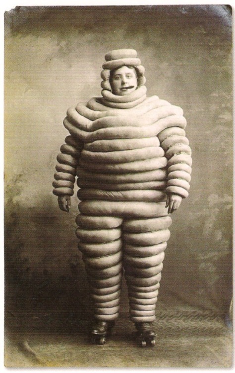 bartleby-company:Michelin Man - c.1910On roller skates, no less.