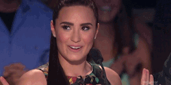 mynameisaj:  plot twist: america votes demi off the show  i&rsquo;m not used to her eyebrows tho.