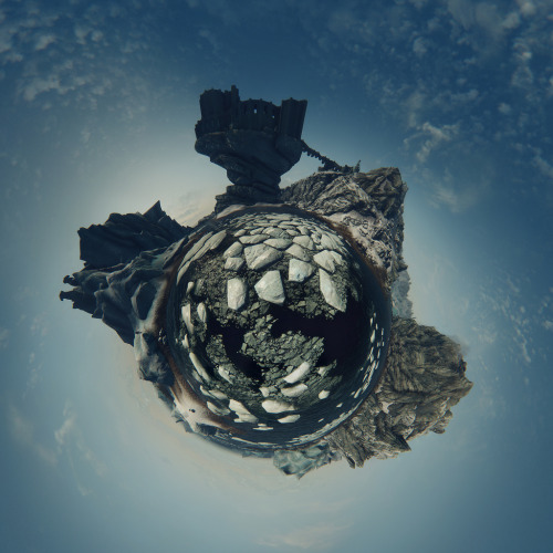 saveroomminibar:  “Planetesimals” Video Game Plantets by Midhras on Flickr. Panorama’s from Skyrim, 