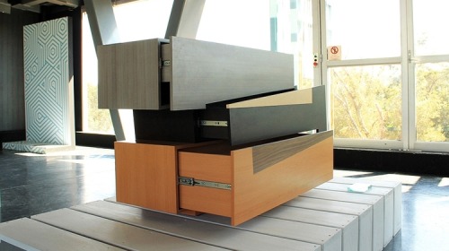 industrialist:  Booleanos. Inspired by construction and de-construction, which are based on the materials finishes. Designer: Joel Escalona