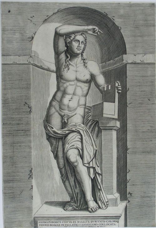 hismarmorealcalm:After Marcantonio Raimondi (c.1480-1534) Print of Apollo16th century