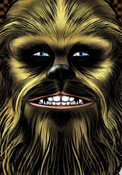 tiefighters:  Chewbacca Portrait Art by Terry