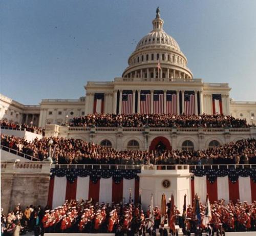 The West front of the U.S. Capitol for President William J. Clinton’s First Inauguration, 01/20/1993.