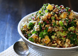 gastrogirl:  butternut squash and kale quinoa stuffing. 