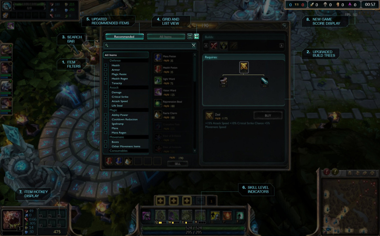 naplayslol:  Item Shop and Game HUD Updates! I like the sorting, but the HUD will
