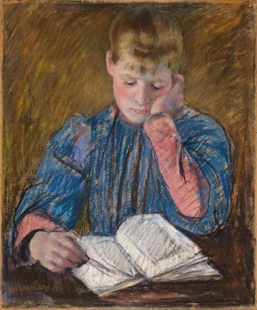 Young Girl Reading (Jeune Fille Lisant), c. 1894. Mary Cassatt (American, Impressionism, 1845-1