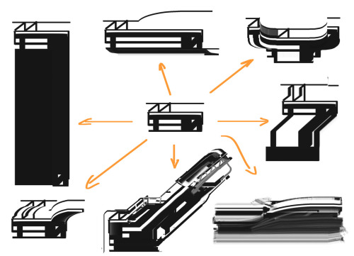 photoshop smudge tool is the best way to obtain rich results from simple displacements. middle piece