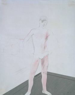 artqueer:  David Hockney | Bob, London | 1964 | Graphite, crayon and gouache on paper “The model for this delicate pencil and crayon drawing was apparently an American named Bobby Earles, whom Hockney met in Los Angeles and brought back to England.