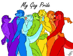 erikuto:  shaafurry:  Showin my gay otter pride ;3  The only word I have for this is “I love it”…. Oh and: OTTERS &lt;3