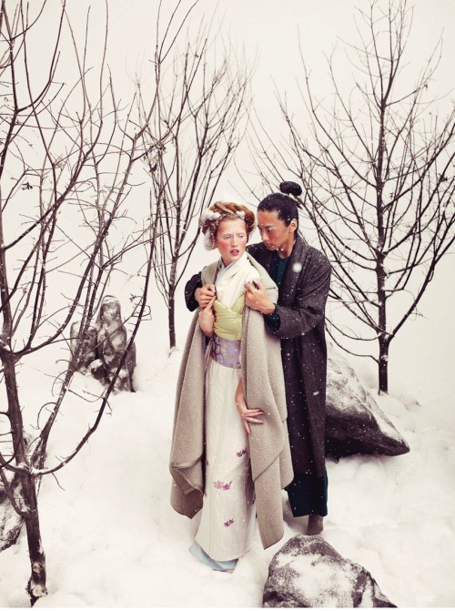Vogue Germany December 2012, Toni Garrn &amp; David Chiang