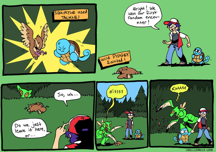 dorkly:  The First Random Encounter Gotta know when to catch ‘em, gotta know when