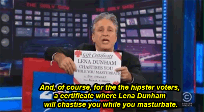 gifsfln:  Jon Stewart unpacks his bag of Obama gifts. Follow GIFs From Last Night on Twitter | Tumblr
