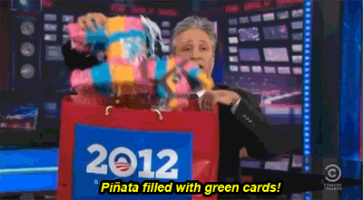gifsfln:  Jon Stewart unpacks his bag of Obama gifts. Follow GIFs From Last Night on Twitter | Tumblr
