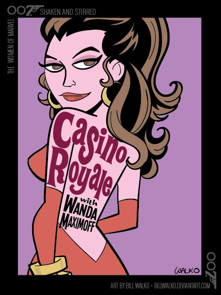 timetravelandrocketpoweredapes:  The Women of Marvel / Shaken and Stirred by Bill Walko  Artist: DeviantArt 