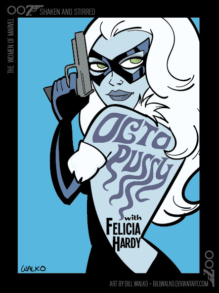 timetravelandrocketpoweredapes:  The Women of Marvel / Shaken and Stirred by Bill Walko  Artist: DeviantArt 