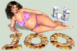 onemorebitebp:  Misty before and after her 100 cookie challenge.   