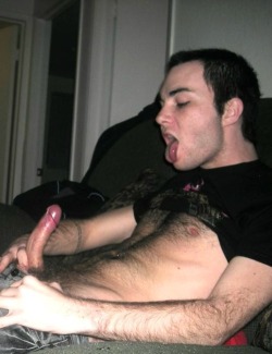 Tobycoalman:  I Love This I Hairy Bou Pulling Back His Foresking To Shoot Spunk Into