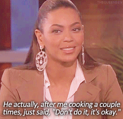  Beyoncé on not cooking Thanksgiving dinner. Happy Turkey Day! 
