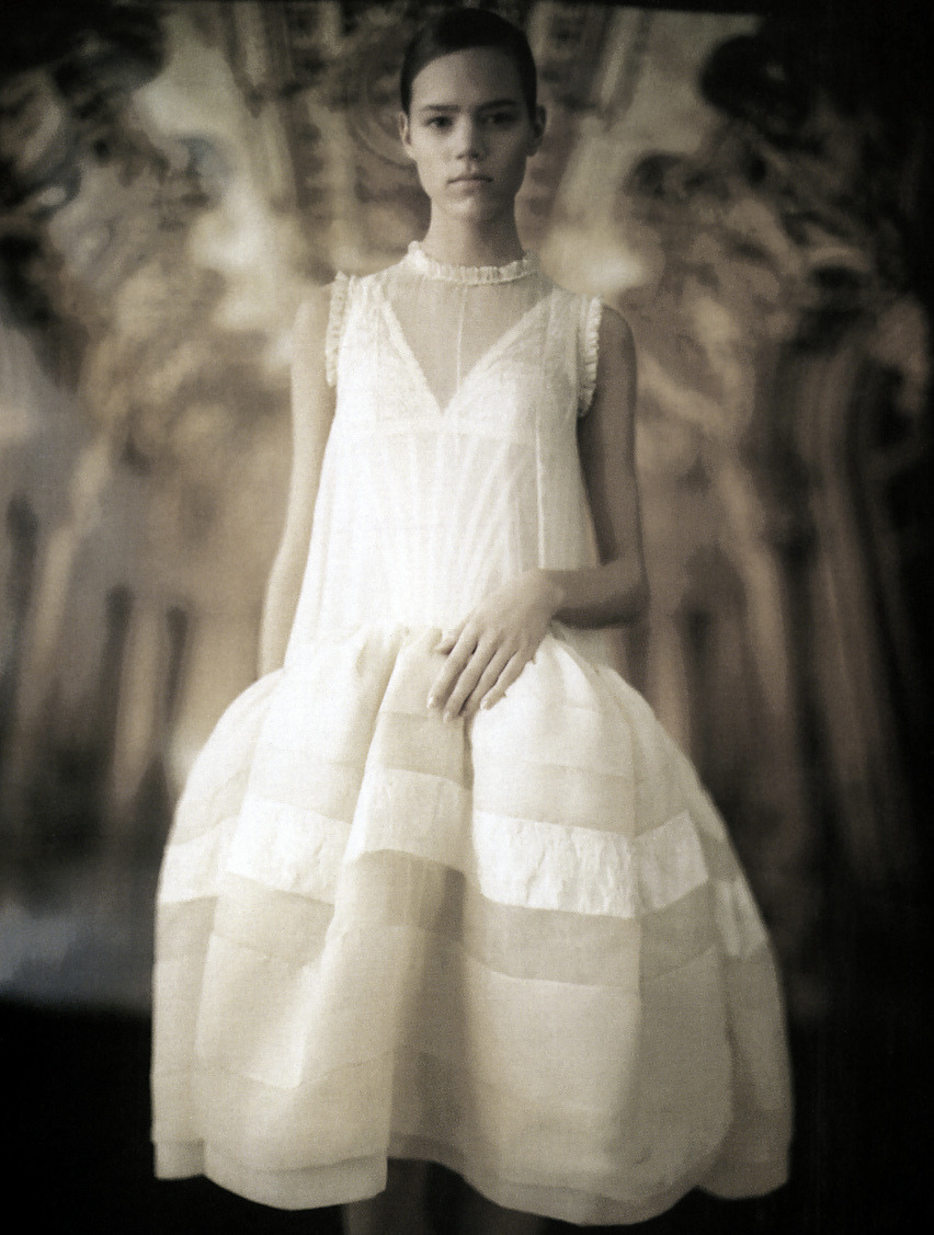 idreamofaworldofcouture:  Freja Beha Erichsen wearing Balenciaga Spring/Summer 2006