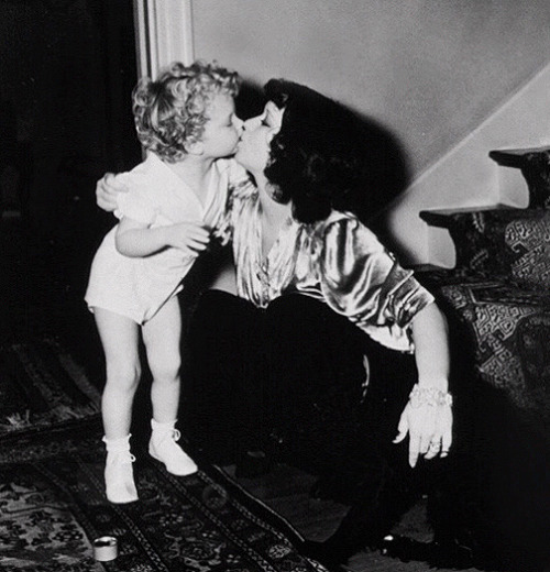 Clara Bow and her son Tony circa 1938.