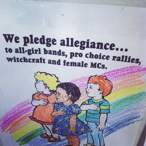 Transfeminist Witchy Toronto Babes’ pledge of allegiance.