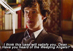 doomslock:SuperWhoLock AU: The Angels Are Coming└ Sherlock and John wander onto a case that is far o