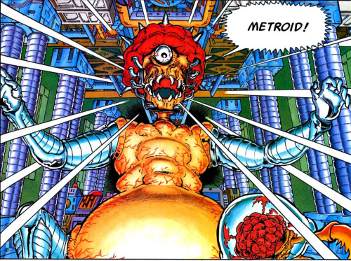 vgjunk:  Mother Brain from Nintendo Power’s Metroid comic. 