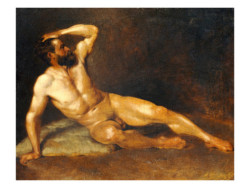 Desnudo masculino yacente, de Hans von Staschiripka