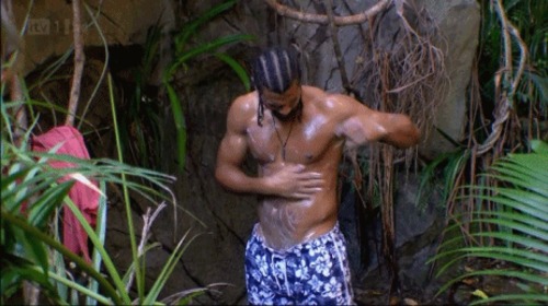 irishgreysfan:  David Haye taking a shower in the jungle  