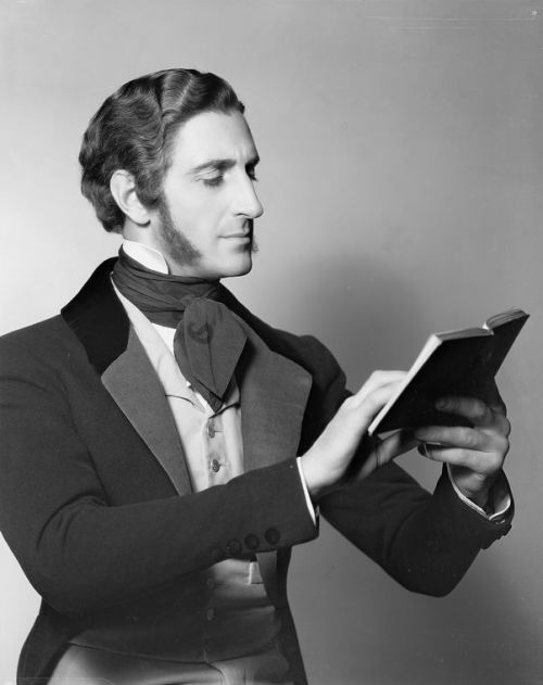 lostsplendor:  Dapper Gentlemen Reading: Basil Rathbone, 1931 via The New York Public Library 