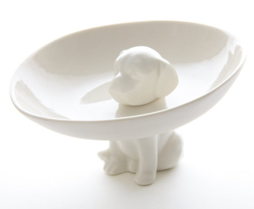 etsy: (via The dog bowl porcelain bowl held up by a cute dog by madebymememe)