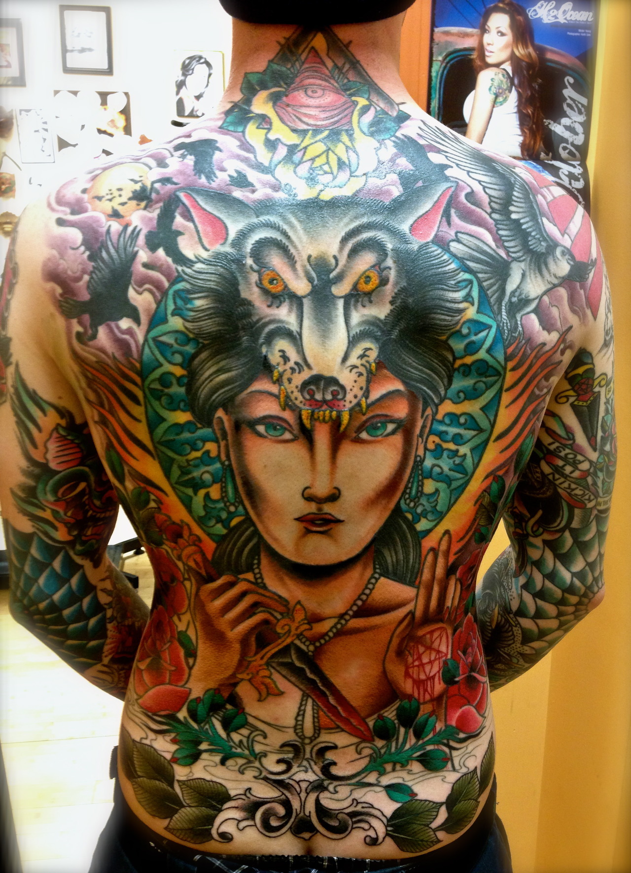 fuckyeahtattoos:  Six session, 24.5 hour back piece. By @colinpmcclain at Skinquake