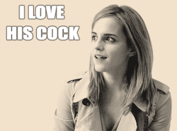 nakedsexycelebs:   Emma Watson when talking about me.      