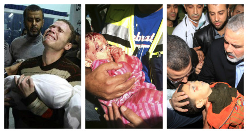 radicaly0uth:Left, a journalist for BBC Arabic holds his son’s body. Center, an emergency worker car