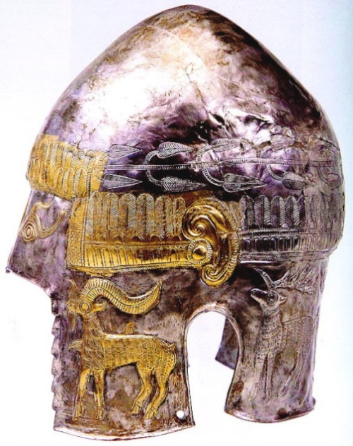 archaicwonder:  The Helmet of Agighiol is a Geto-Dacian silver helmet dating from the 5th century BC