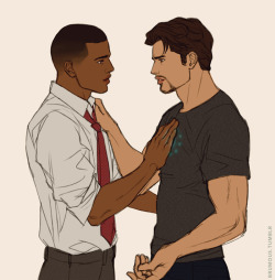 kat8brains:  hamburgerjack:  brumous:  Rhodey attempts to calm his worrying boyfriend  “What if they don’t have my brand?” “Don’t worry Tony. They have your brand.” “But… my special eyes -.” “…you could probably make yourself all