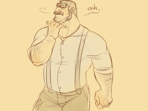lochjaw:  Since I can’t grow a moustache myself for movember (really just an excuse to draw my character) vik grew one and the clothing just happened 