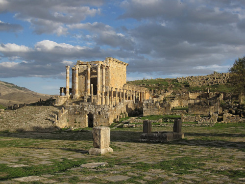 archaicwonder:Temple of Septimius Severus, DjémilaThe city was founded during the brief reign