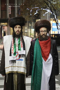 xeb695:  Rabbi’s Against Zionism, these guys are so awesome they walked to Williamsburg like this ! wearing this they went back to Williamsburg walking, so please allow the MashAllah’s !  
