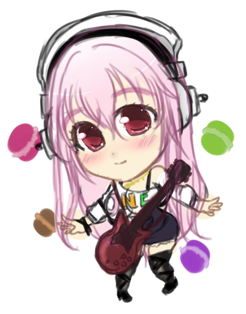 I did this a week or so ago before everything went down hill so I’ll post it now. Enjoy, I am certainly a huge fan of Sonico if you weren’t aware.  Also trying out some new SD chibi styles, I think this is something I’ll stick with