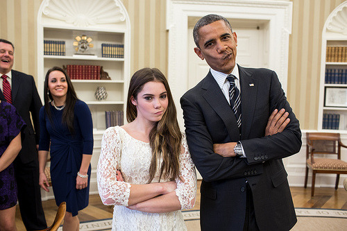tastefullyoffensive:  President Obama is not impressed.[via]  
