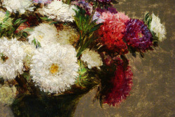 historical-paintings:  Henri Fantin-Latour,  Asters and fruit on a table, 1868, detail. The Metropolitan Museum of Art 