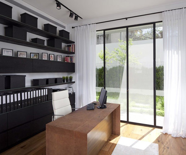 Workspace featured in a modern designed home in Israel.