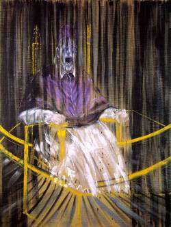 jamesusill:  photographyartanddesignblog:Francis Bacon  Francis Bacon was an Irish-born British painter. His work revolved around abstracting the human form, capturing movement and depicting multiple angles of the human body in a similar way to cubism