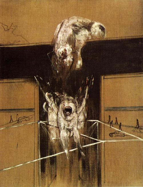 jamesusill:  photographyartanddesignblog:Francis Bacon  Francis Bacon was an Irish-born British painter. His work revolved around abstracting the human form, capturing movement and depicting multiple angles of the human body in a similar way to cubism