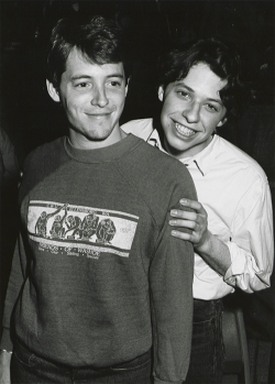 uhhexcuseme:  Cuties. Ferris Bueller and Duckie Dale together. Jon Cryer had been mistaken for Matthew Broderick many times in the 80’s.  